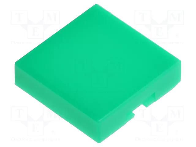 Cap; 12x12x3mm; green; UB; Application-series/manufacturer: UB NKK SWITCHES AT4073F