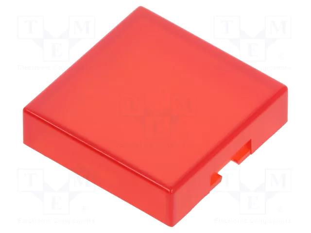 Cap; 12x12x3mm; red; UB; Application: UB NKK SWITCHES AT4074C