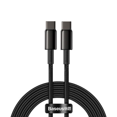 Baseus CATWJ-A01 USB-C - USB-C PD QC cable 100W 5A 480Mb/s 2m - black, Baseus 6953156232068 6953156232068