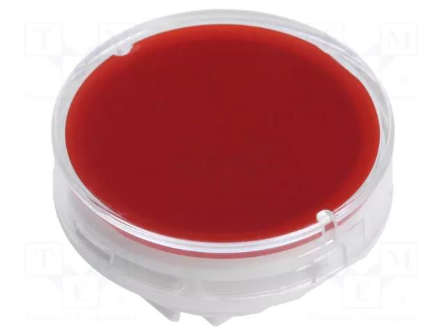 Cap; Ø19x9mm; red,transparent; Application: LB Panel Seal NKK SWITCHES AT4179JC