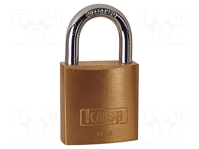 Padlock; shackle; brass; Protection: low (level 2); A: 20mm; B: 13mm KASP KA-K12020