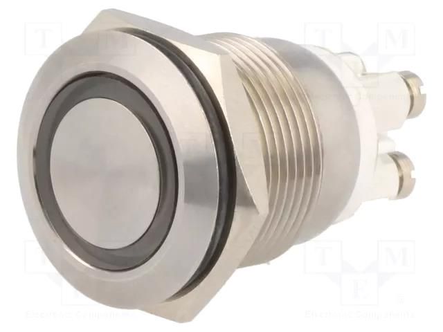 Switch: vandal resistant; Pos: 2; SPST-NO; 0.05A/24VDC; IP66; white BULGIN MPI002/TE/WH/24