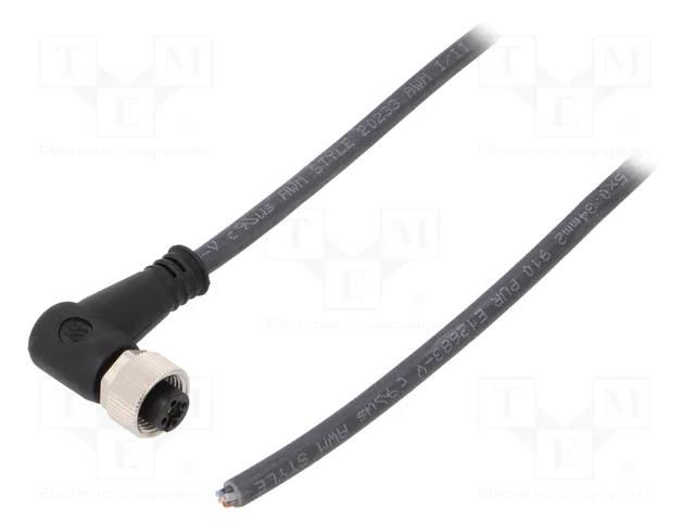 Cable: for sensors/automation; M12; PIN: 5; angled; 10m; plug; 4A WEIDMÜLLER 9457691000