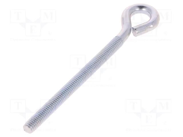 Hook; ring; steel; zinc; Thread len: 71mm; Overall len: 100mm DROMET D-HO.6100