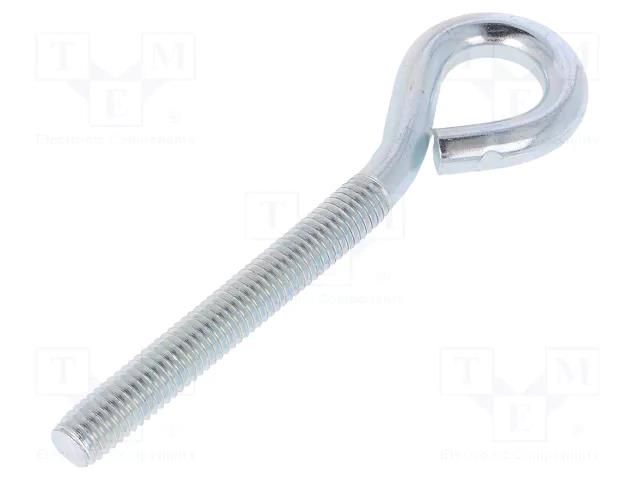 Hook; ring; steel; zinc; Thread len: 60mm; Overall len: 100mm DROMET D-HO.8100