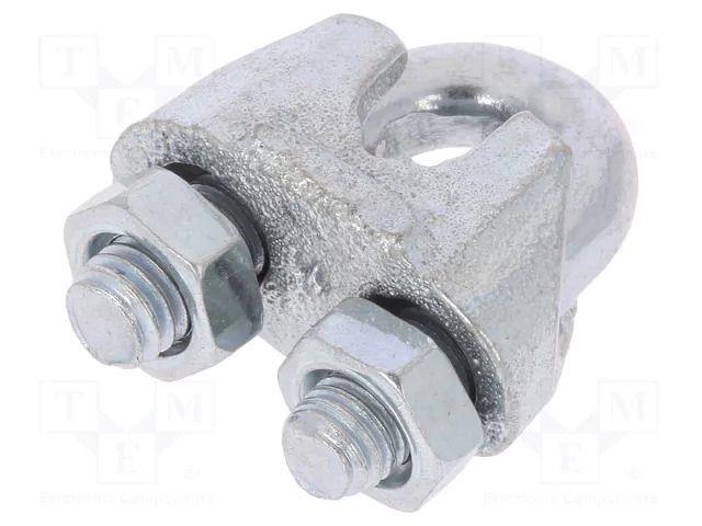 Rope clamp wire; steel; for rope; Ørope: 5mm; zinc; DIN 741 DROMET D-ZL.5