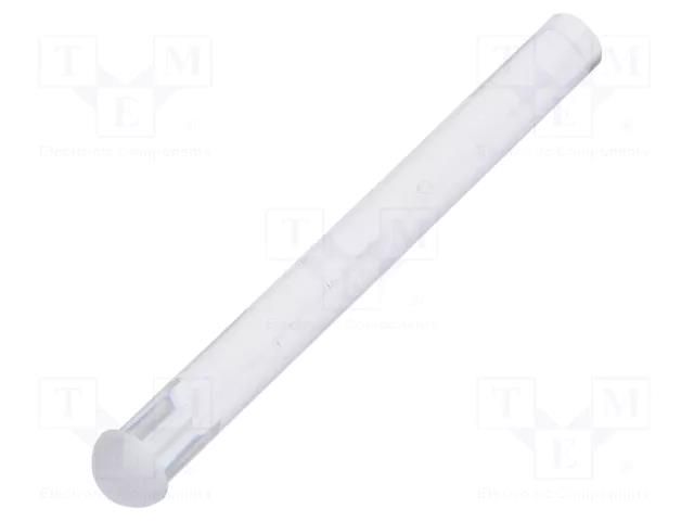 Fiber for LED; Ø3.2mm; L: 27.5mm; round; Front: convex; straight FIX&FASTEN FIX-LEM-67-27.5
