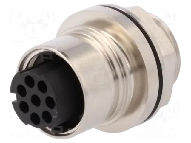 Connector: circular; socket; female; PIN: 8; w/o contacts; 10A; 277V BULGIN PXM6012/08S/CR