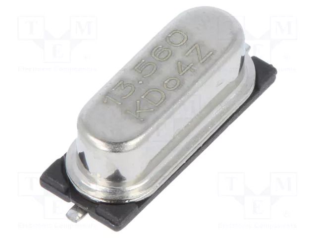 Resonator: quartz; 13.56MHz; ±30ppm; 10pF; SMD; HC49SM IQD FREQUENCY PRODUCTS 13.56M-SMDHC49R-T