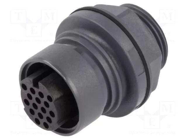 Connector: circular; socket; female; PIN: 16; 3A; 60V; w/o contacts BULGIN PXP6012/16S/CR