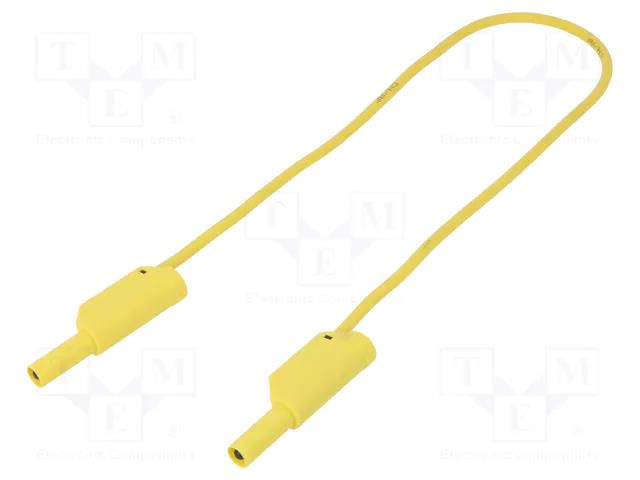 Test lead; 32A; banana plug 4mm,both sides; Len: 0.5m; yellow SCHÜTZINGER VSFK6000255-GE
