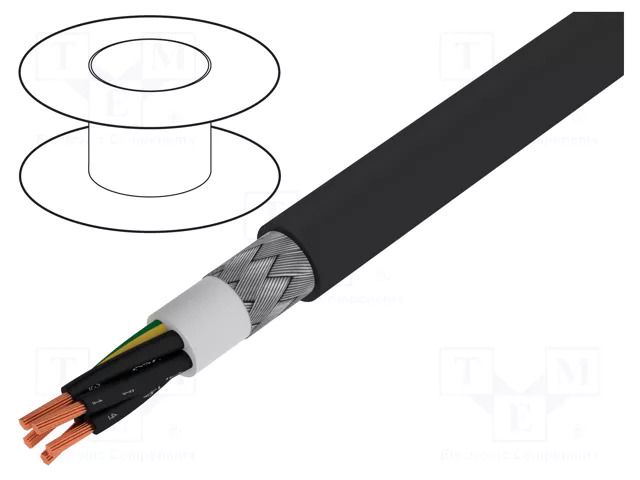 Wire; BiT 1000 CY FR; 5G1mm2; shielded,tinned copper braid; PVC BITNER BITNER-S66597