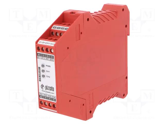 Module: safety relay; 24VAC; 24VDC; for DIN rail mounting; CS PIZZATO ELETTRICA CS-AR-01V024