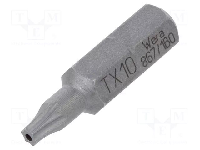 Screwdriver bit; Torx® with protection; T10H; 1/4" WERA WERA.867/BO/10