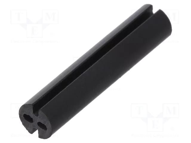 Spacer sleeve; LED; Øout: 4mm; ØLED: 3mm; L: 19.1mm; black; UL94V-0 DREMEC DR8GE04V80520