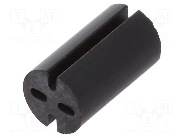 Spacer sleeve; LED; Øout: 5.1mm; ØLED: 5mm; L: 9mm; black; UL94V-0 DREMEC DR8GE04V80561