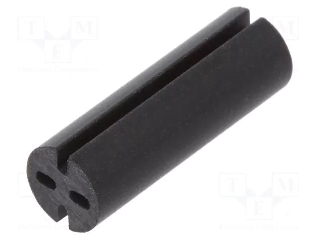 Spacer sleeve; LED; Øout: 5.1mm; ØLED: 5mm; L: 15mm; black; UL94V-0 DREMEC DR8GE04V80567
