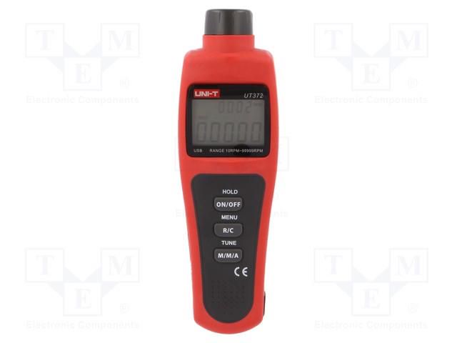 Tachometer; LCD; (100000); 10÷99999rpm (optical method); 100g UNI-T UT372
