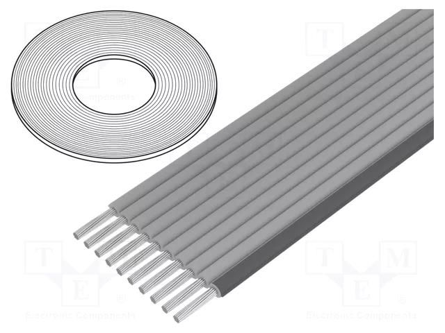 Wire: ribbon; 1.27mm; stranded; Cu; unshielded; grey; 30.5m 3M 3770-10