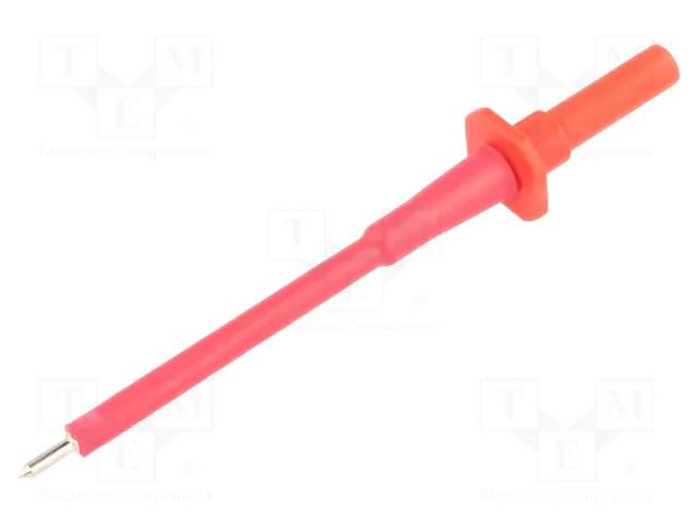 Measuring tip; 10A; 1kVDC; red; Socket size: 4mm; 5mΩ; L: 107mm SCHÜTZINGER SPS2700NI-RT