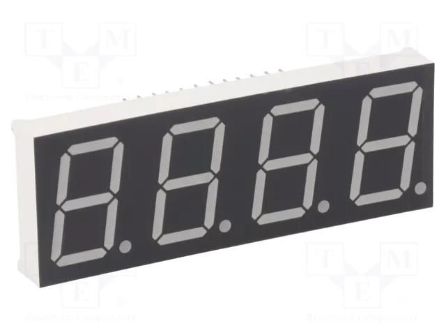 Display: LED; 7-segment; 20.4mm; 0.8"; No.char: 4; yellow-green LUCKYLIGHT KW4-801AGB