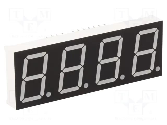 Display: LED; 7-segment; 20.4mm; 0.8"; No.char: 4; red; 45÷90mcd LUCKYLIGHT KW4-801AVB