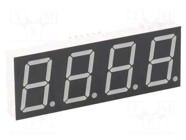 Display: LED; 7-segment; 20.4mm; 0.8"; No.char: 4; red; 45÷90mcd LUCKYLIGHT KW4-802AVB