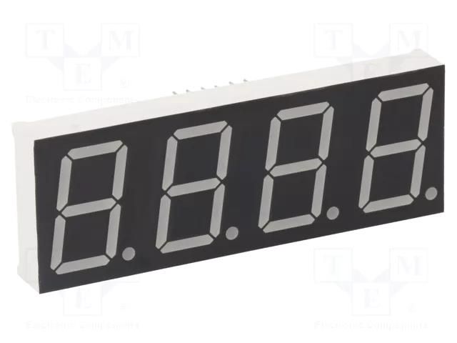 Display: LED; 7-segment; 20.4mm; 0.8"; No.char: 4; red; 45÷90mcd LUCKYLIGHT KW4-802CVB