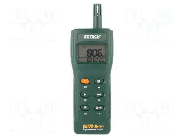 Meter: CO2, temperature and humidity; Humid.range: 0.1÷99%RH EXTECH CO260