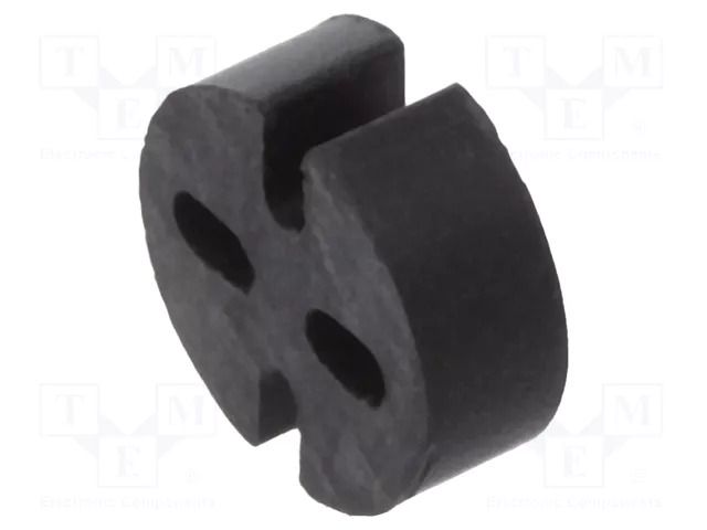 Spacer sleeve; LED; Øout: 5.1mm; ØLED: 5mm; L: 2mm; black; UL94V-0 DREMEC DR8GE04V80555