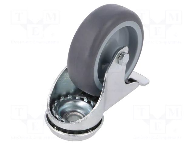 Transport wheel; Ø: 75mm; W: 25mm; H: 100mm; torsional with lock RADER KMA-TPA-75S-HC