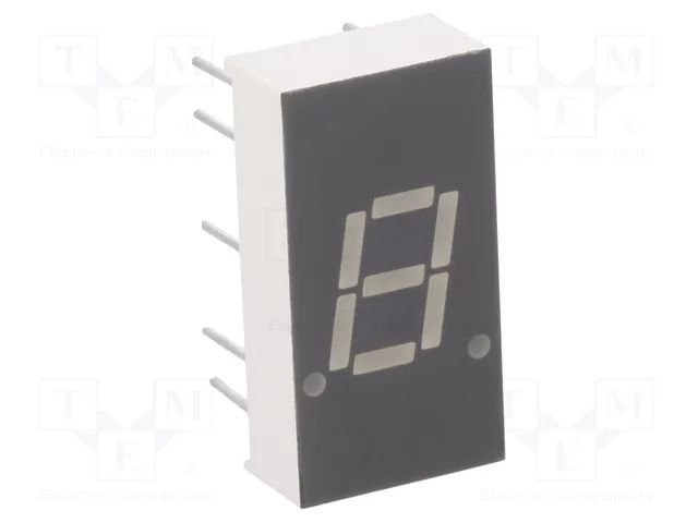 Display: LED; 7-segment; 7.8mm; 0.3"; No.char: 1; yellow-green LUCKYLIGHT KW1-302CGA