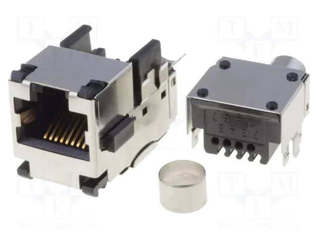 Connector: RJ45; socket; PIN: 8; Cat: 5e; shielded,with terminal BEL FUSE SS-82100-001