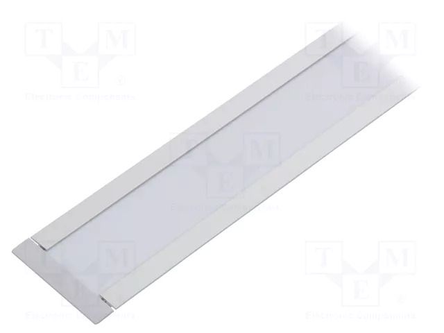 Profiles for LED modules; white; natural; L: 1m; FLAT8; aluminium TOPMET TOP-58410020
