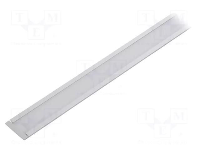 Profiles for LED modules; white; natural; L: 1m; GROOVE14 TOPMET TOP-58830020