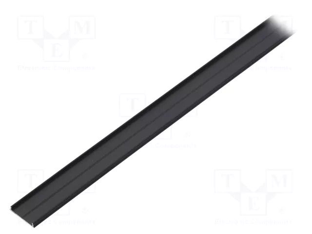 Profiles for LED modules; black; L: 1m; FIX16; aluminium; surface TOPMET TOP-FIX16/BK-1M