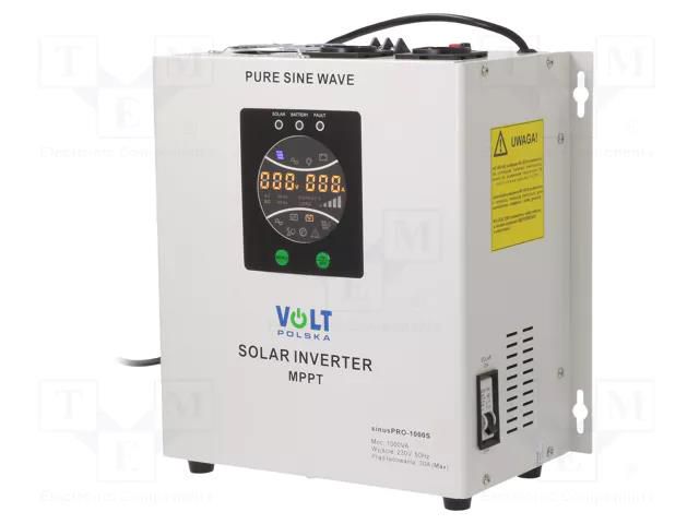 Converter: DC/AC; 230VAC; 0÷40°C; Out: AC sockets 230V; 700W; 12V VOLT POLSKA IS-PRO-1000S-12V