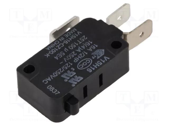 Microswitch SNAP ACTION; 16A/250VAC; without lever; SPDT; Pos: 2 HONEYWELL V15H16-CZ100-K