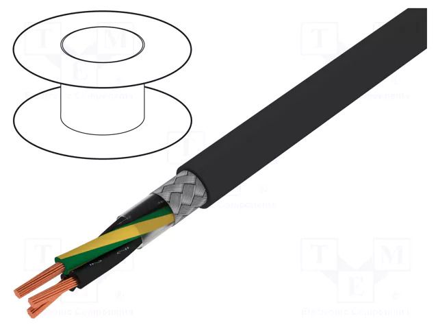 Wire; ÖLFLEX® CLASSIC 115 CY BK; 3G0.5mm2; PVC; black; 300V,500V LAPP CL115CY-BK-3G0.5