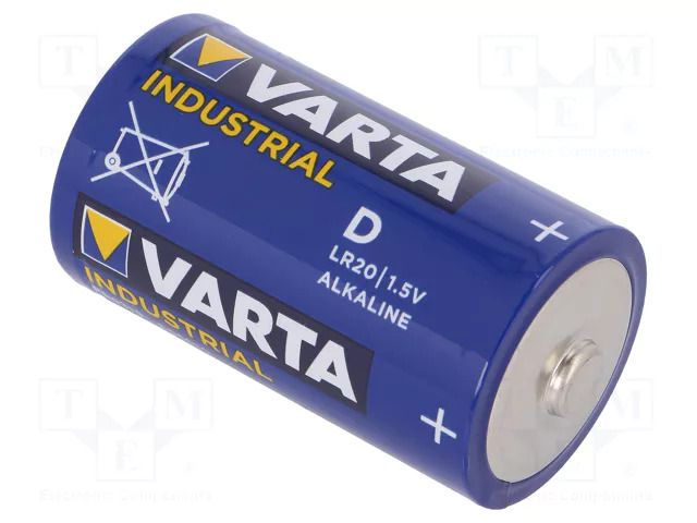 Battery: alkaline; D; 1.5V; non-rechargeable; Industrial PRO VARTA BAT-R20/V