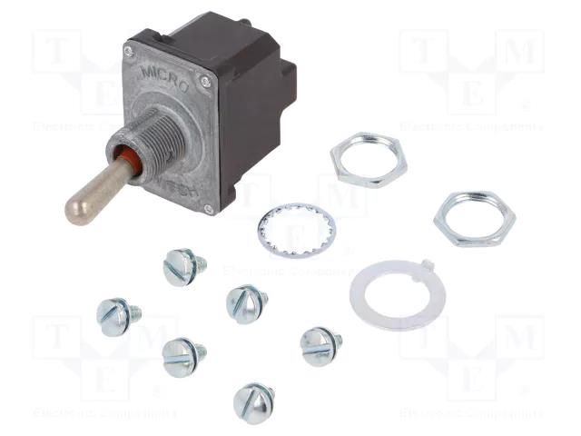 Switch: toggle; Pos: 2; DPDT; (ON)-ON; 6A/230VAC; 18A/28VDC; NT; IP67 HONEYWELL 2NT1-8