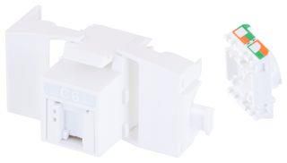 RJ45 CONN, KEYSTONE, JACK, 8P8C, 1PORT RJTLC6-POE