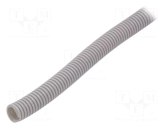 Protective tube; Size: 20; grey; L: 50m; RKGL; Øint: 14.9mm; -5÷60°C AKS ZIELONKA RKGL-20-50M/GY