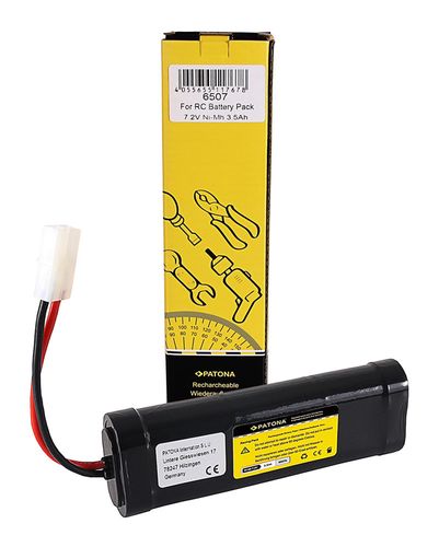 PATONA RC Battery 7,2V 3500mAh Tamiya Ni-MH for Tamiya RC Cars, PATONA 6507 4055655117678