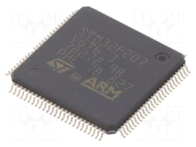 IC: STM32 ARM microcontroller; 120MHz; LQFP100; 1.8÷3.6VDC STMicroelectronics STM32F207VGT6