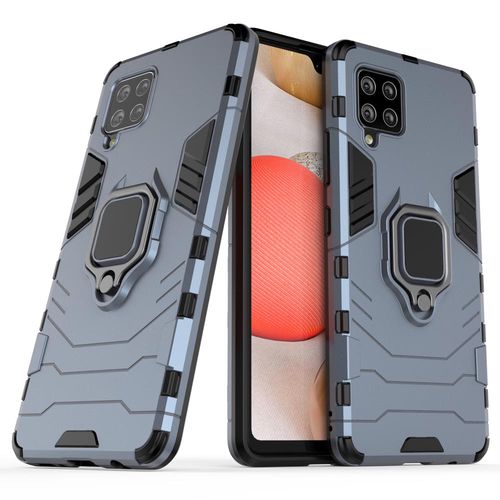 Ring Armor Case Kickstand Tough Rugged Cover for Samsung Galaxy A42 5G blue, Hurtel 9111201915497 9111201915497