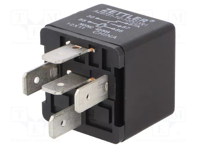 Relay: electromagnetic; SPDT; Ucoil: 12VDC; 40A; automotive; AZ9731 ZETTLER AZ9731-1C-12DC3R1