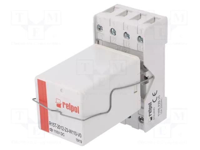 Relay: interface; DPDT; Ucoil: 110VDC; 10A; 10A/250VAC; 10A/24VDC RELPOL PIR152T-110DC-V0