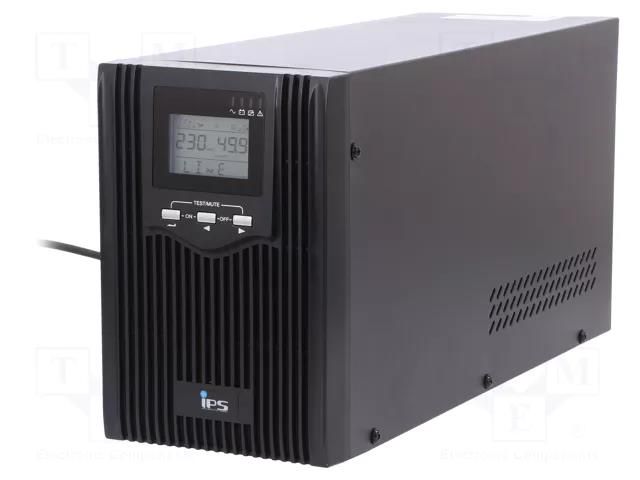 Power supply: UPS; 1.8kW; 2kVA; 230V; 144x411.5x215mm; 9Ah; 8h IPS TS1-LI-2K0-MC-LCD