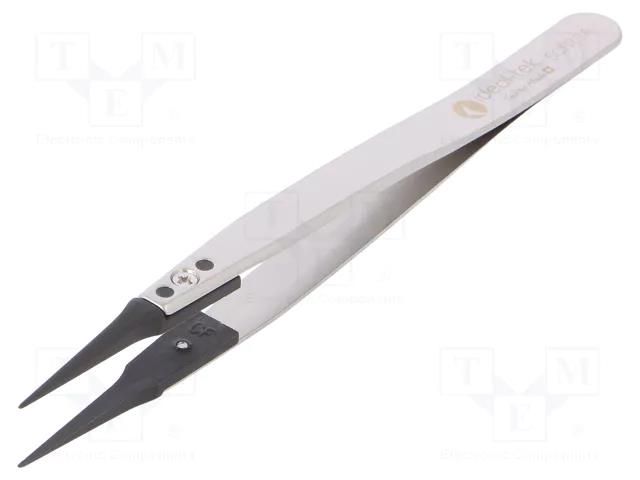 Tweezers; strong construction,replaceable tips; Blades: narrow IDEAL-TEK IDL-5CFR.SA.1